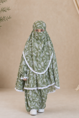 Baby Plazu Khimar Set - 1010 - m-৪-৬-বছর